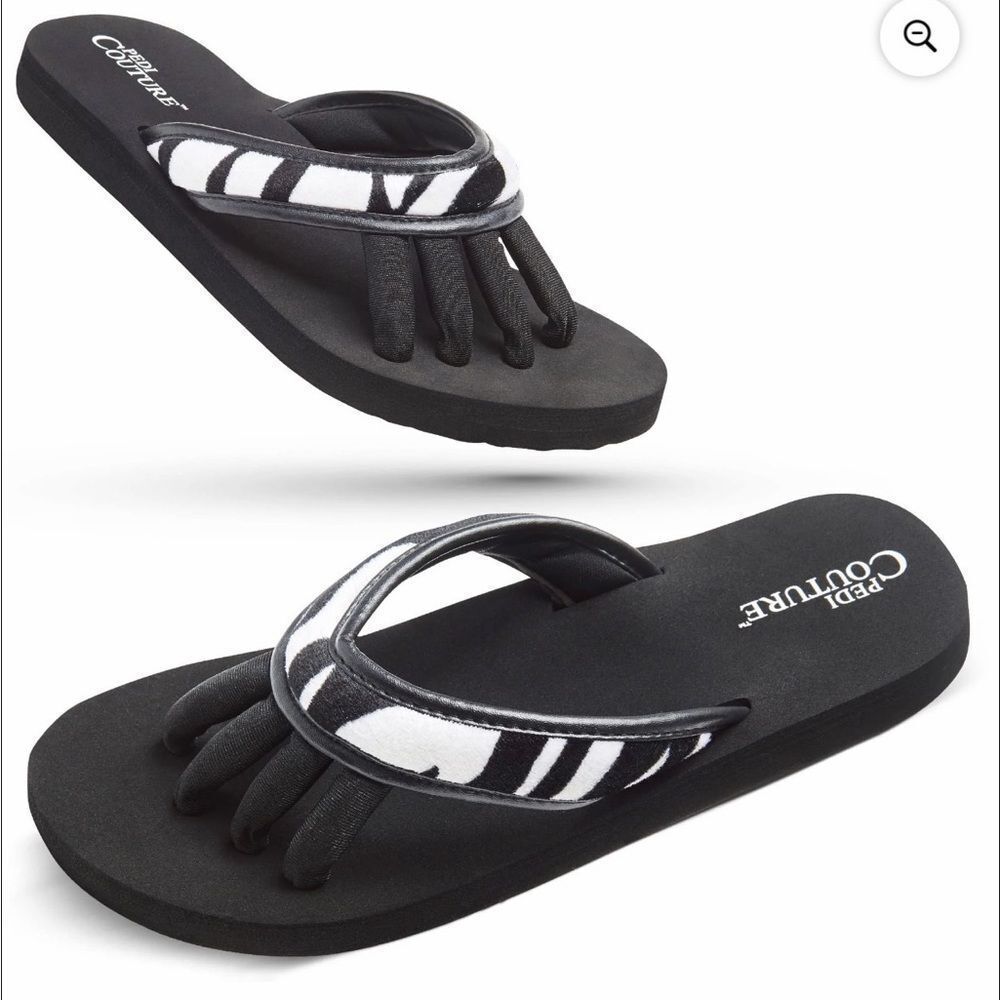 Pedi Couture Pedicure Sandals with Built In Toe Separators-see all pics!